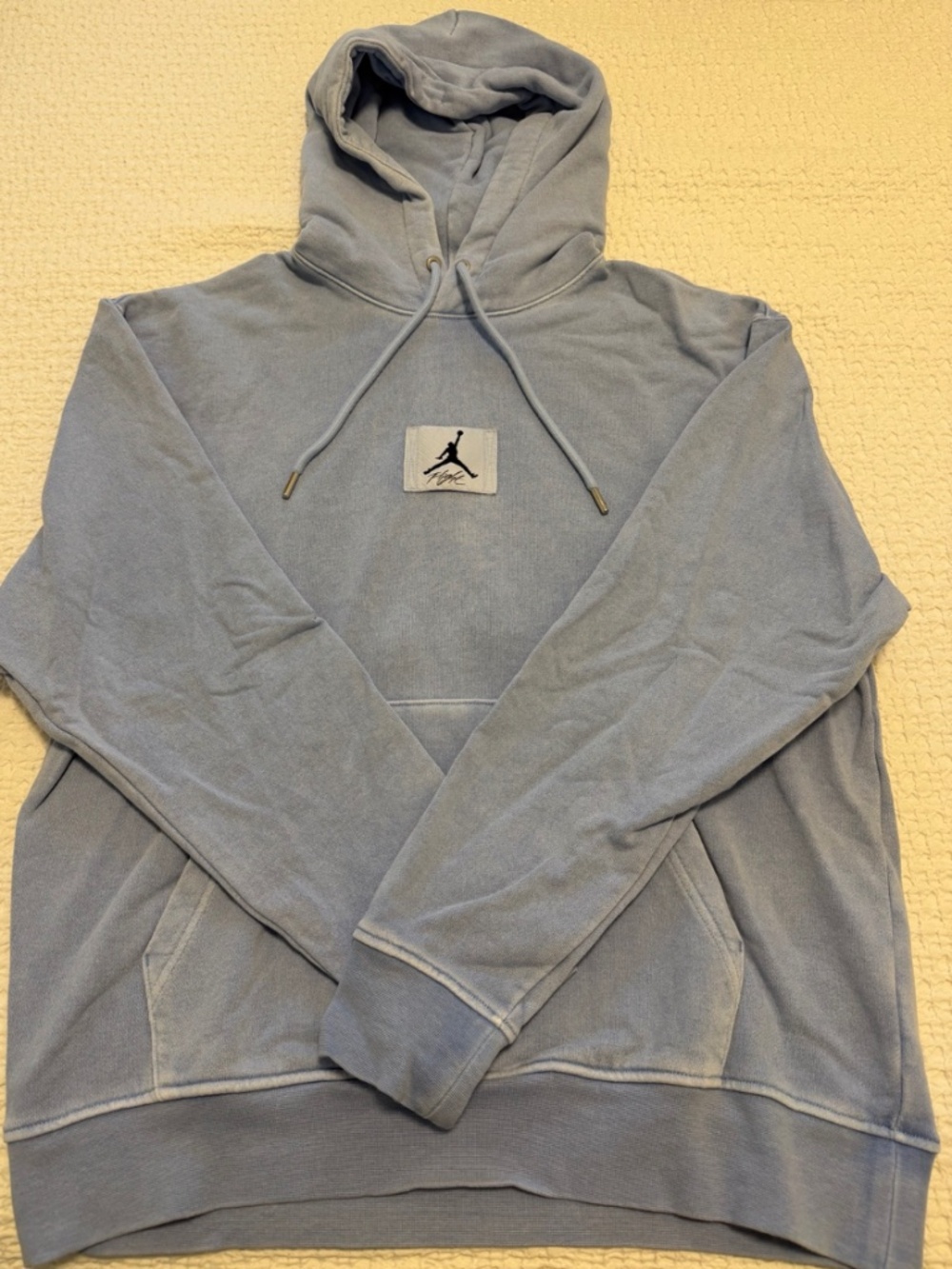 Men's Jordan Flight Washed Blue Pullover Hoodie – Size Medium